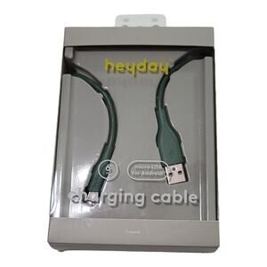 Heyday Micro USB Charging Green Cable 6ft Cord for Android